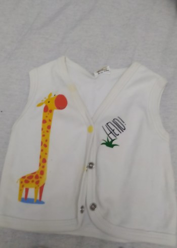 Düğmeli, Yüksek Yakalı Erkek Bebek zıbın ve elek - Görsel 4