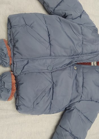 Gri Bebek Montu ve Eldiveni, Düğmeli - Görsel 6