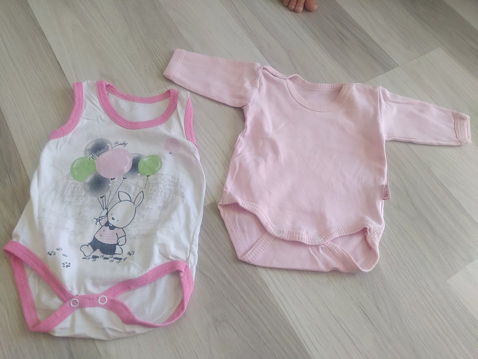 Pembe Örgü Bebek Kız Body - Görsel 2