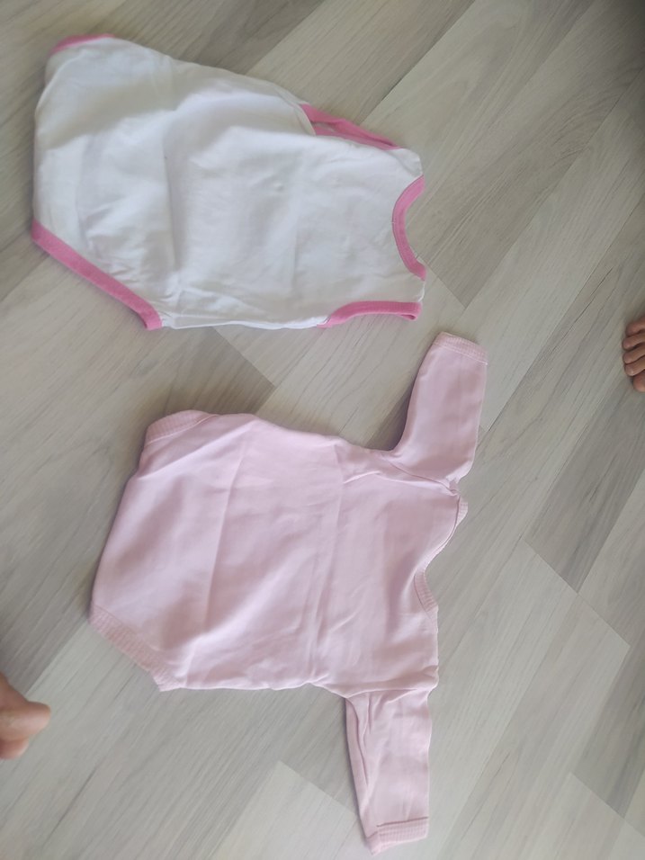 Pembe Örgü Bebek Kız Body - Görsel 4