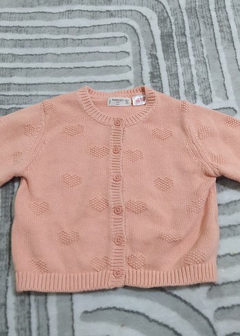 Mango Pembe Kız Çocuk Triko Hırka