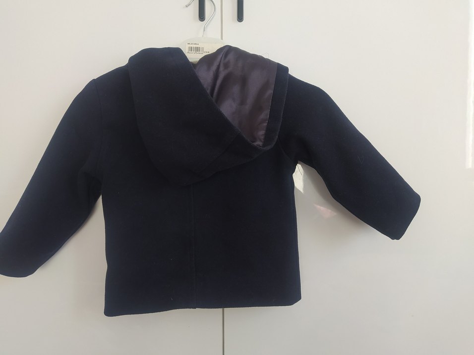 Erkek Çocuk Lacivert Düğmeli Kaban - Görsel 4