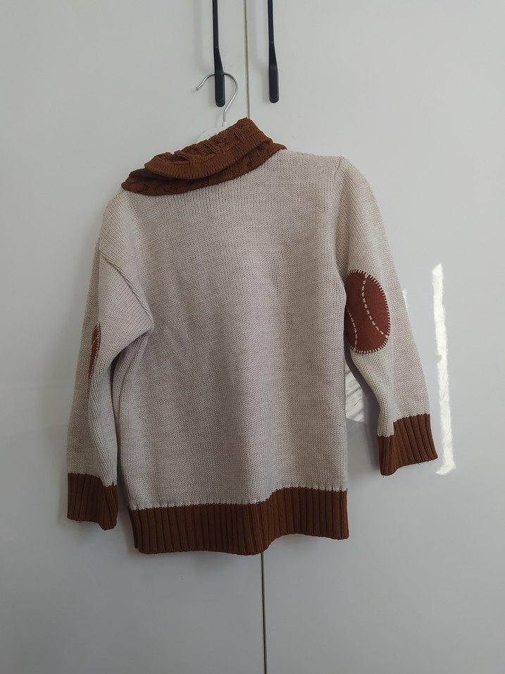 Erkek Çocuk Boğazlı Örgü Kazak+ bere - Görsel 3