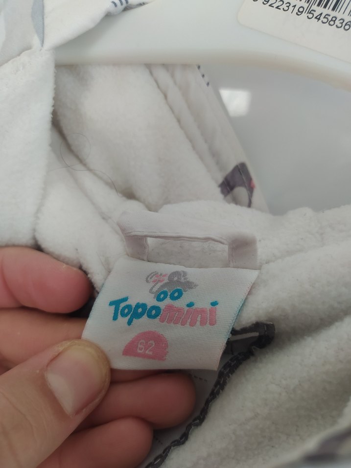 Gri Desenli Kürklü Bebek Tulumu sıcacık - Görsel 3