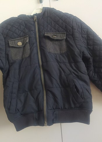 Erkek Çocuk Kot Detaylı Fermuarlı Mont