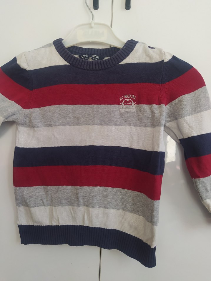 Çizgili Erkek Çocuk Triko Kazak iki adet - Görsel 2