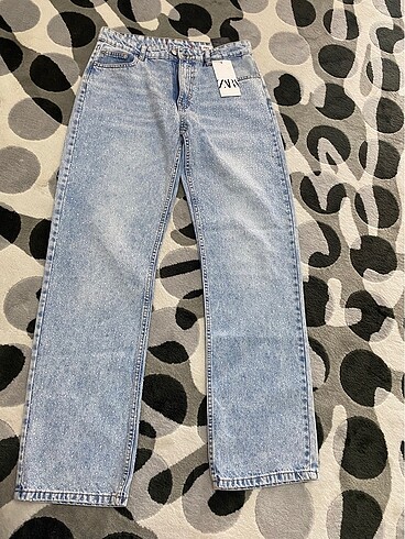 m Beden mavi Renk Zara taşlı jean
