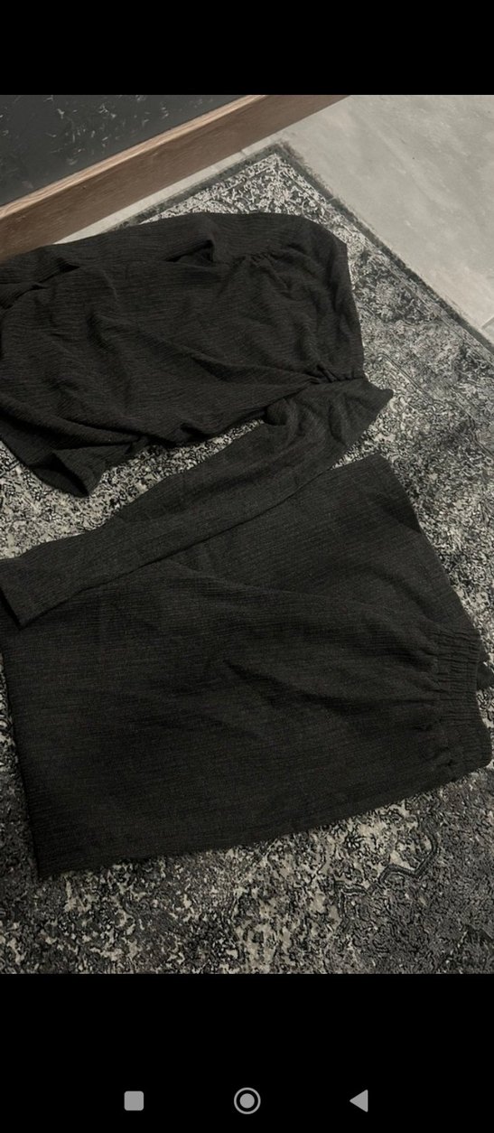 Kadın Gri Uzun Kollu V Yakalı Tulum - Görsel 2