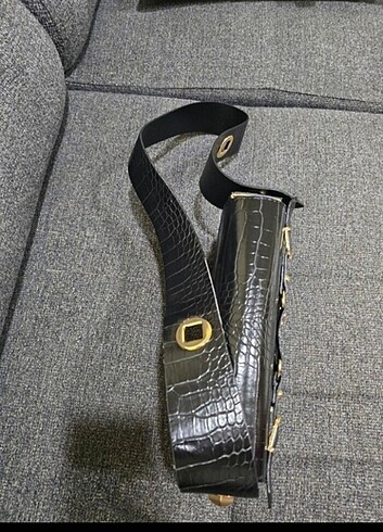 Siyah baget çanta  - Görsel 4