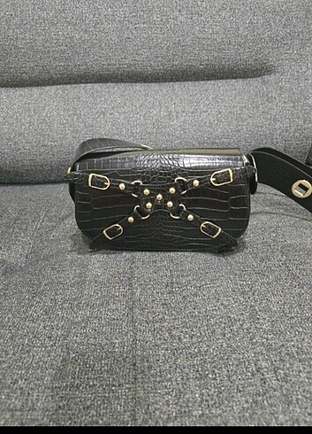 Siyah baget çanta  - Görsel 2