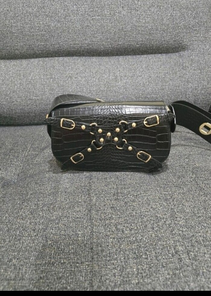 Siyah baget çanta  - Görsel 2