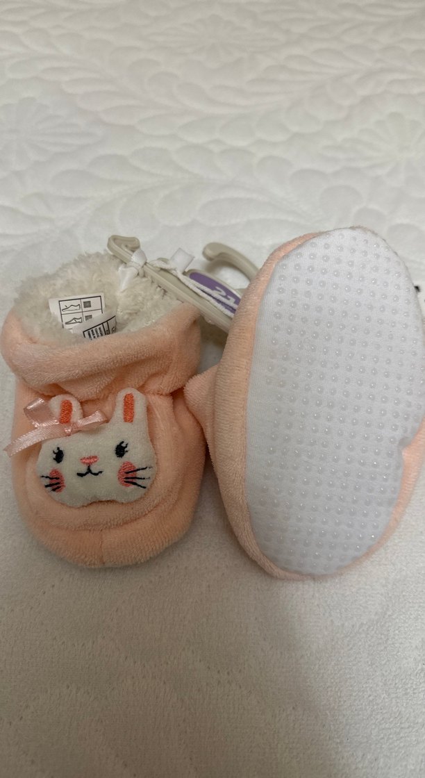 Kız Çocuk Pembe Peluş Ev Terliği - Görsel 3