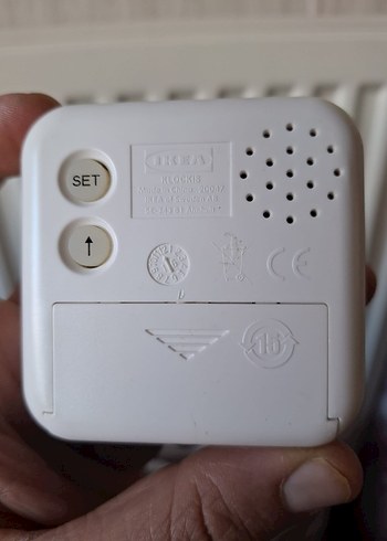 IKEA Klockis Fonksiyonel Beyaz Saat 7x7 cm - Görsel 2