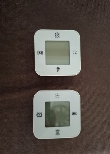 IKEA Klockis Fonksiyonel Beyaz Saat 7x7 cm - Görsel 3