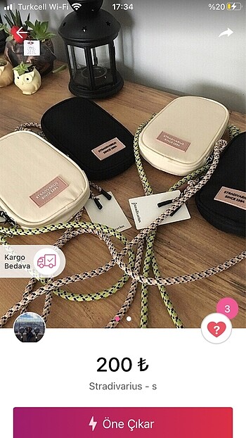 Bej telefon çantası