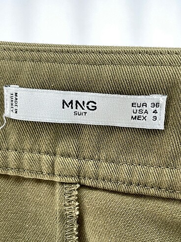 36 Beden haki Renk Mango Mini Etek %70 İndirimli.