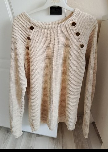 LC Waikiki Gri Leopar Desenli Kadın Triko Kazak
