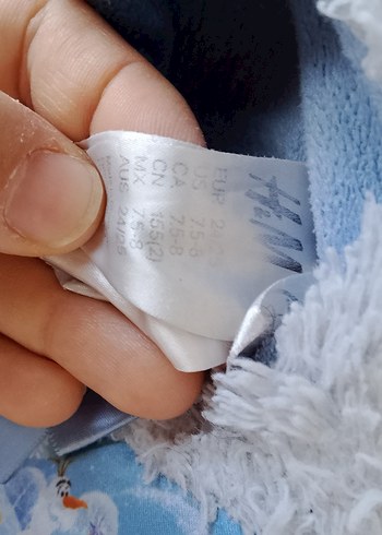 Kız Çocuk Mavi Baskılı Sıcak Terlik - Görsel 3