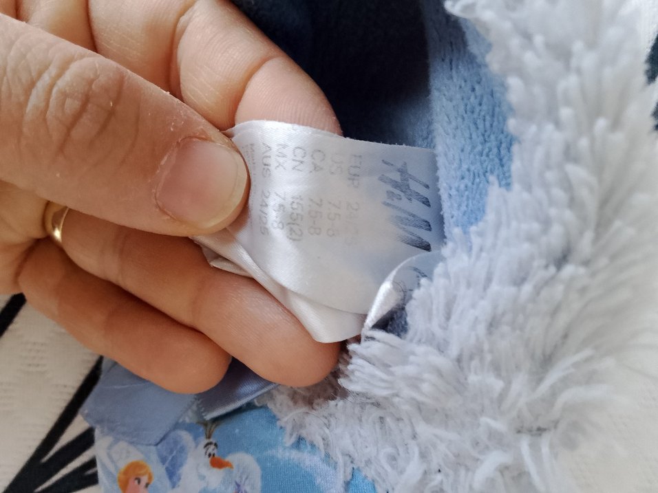 Kız Çocuk Mavi Baskılı Sıcak Terlik - Görsel 3