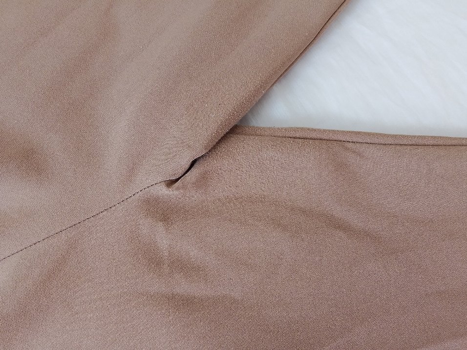 Bej Parlak Kadın Midi Kumaş Pantolon - Görsel 3