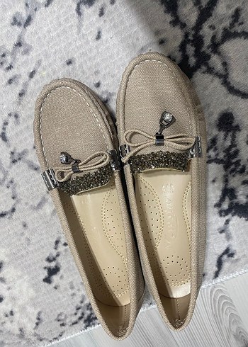 Bej Dolgu Topuklu Kadın Günlük Ayakkabı - Görsel 2