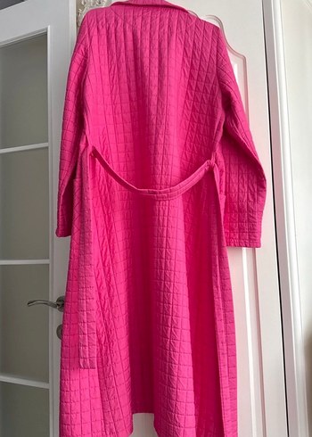 Pembe Uzun Kadın Kaban - Görsel 4