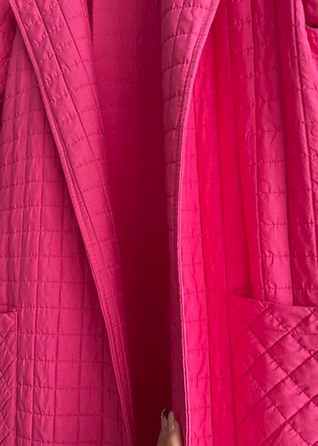 Pembe Uzun Kadın Kaban - Görsel 2