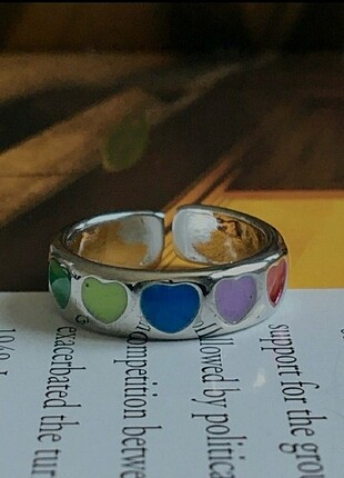 Rainbow Heart Yüzük 