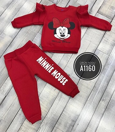 Diğer Minnie Mouse Pembe Kapşonlu ve Kırmızı Minnie Mouse ( 7-8 yaş ve