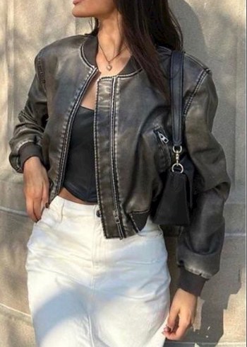 Zara Kadın Deri Ceket