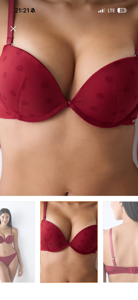 Koyu Kırmızı Penti  Sütyen - Görsel 2
