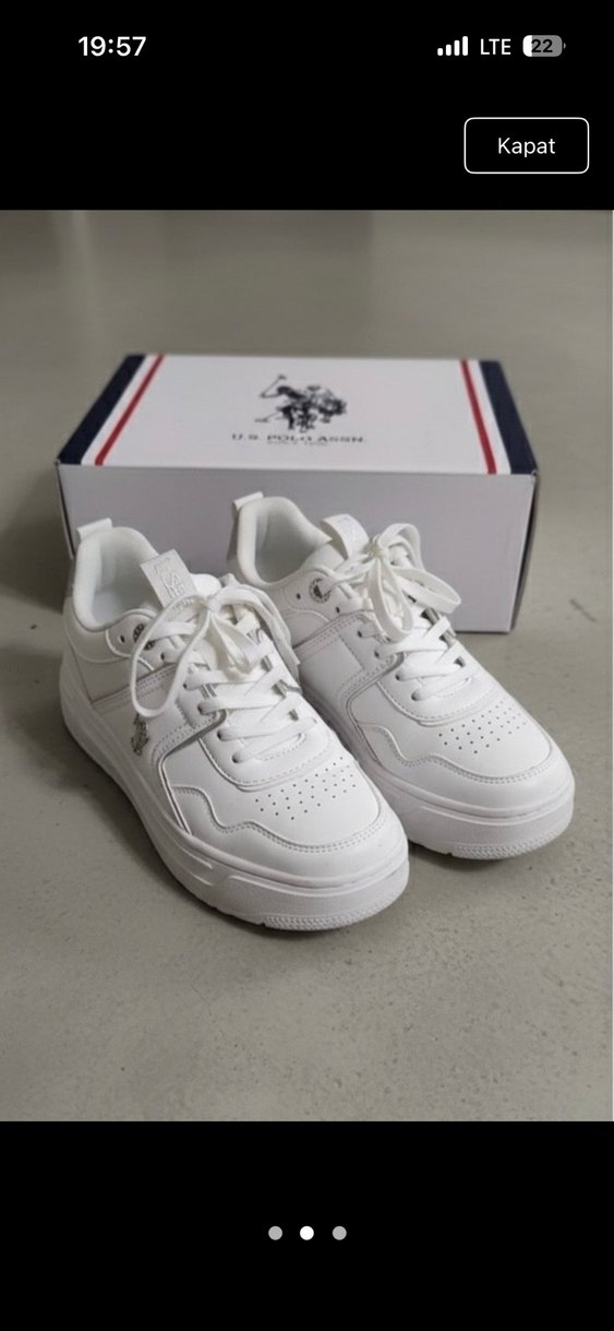 Beyaz U.S. Polo Assn. Platform Spor Ayakkabı - Görsel 2