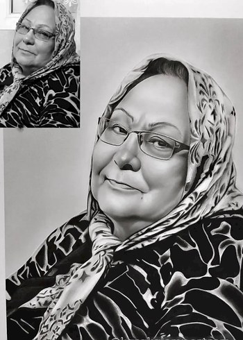 Karakalem Portre Özel Hediye - Görsel 2