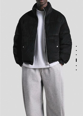 Düğmeli Siyah Erkek Street Wear Mont - Görsel 2