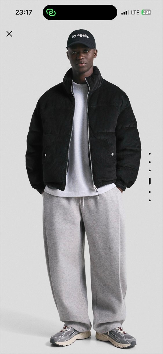 Düğmeli Siyah Erkek Street Wear Mont - Görsel 2