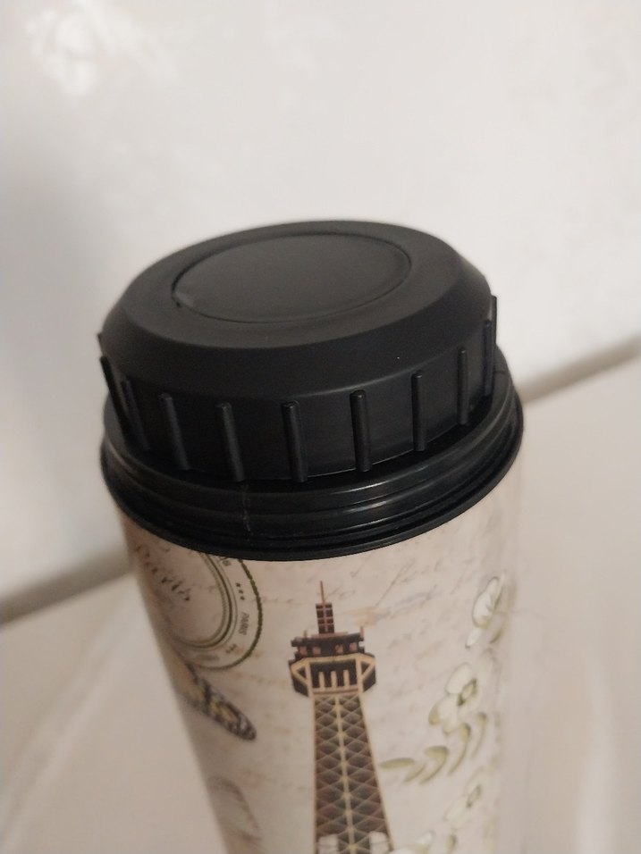 Çiçek ve Araba Desenli Renkli Termos - Görsel 4