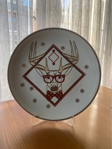 Porselano Geyik Tabak 23cm