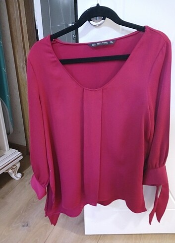 m Beden bordo Renk Zara bluz