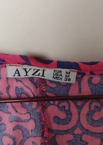 Pembe V Yaka Salaş Bohem Uzun Elbise - Görsel 2