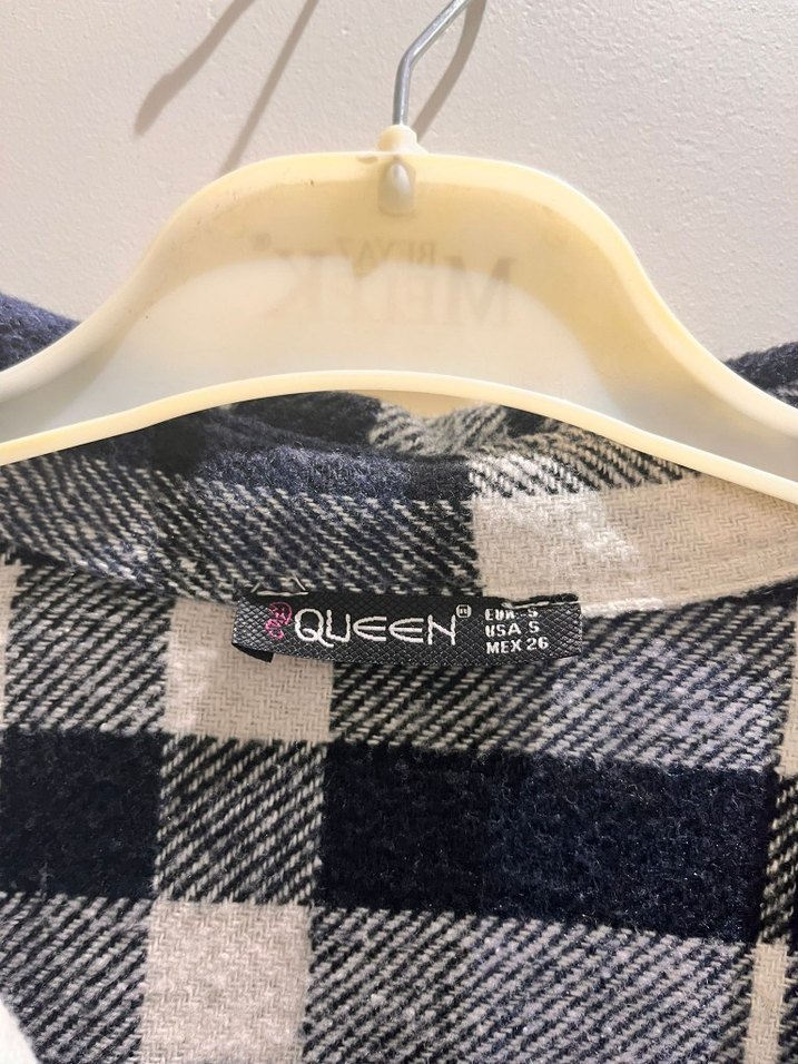 Düğmeli Uzun Kollu Ekose Gömlek - Görsel 2