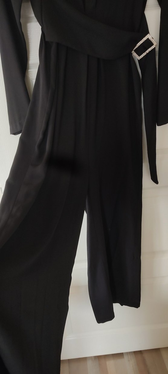 Siyah Uzun Kemerli  tulum - Görsel 2