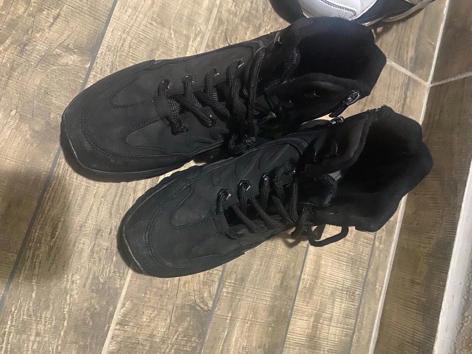 Siyah Bağcıklı Erkek Kauçuk Bot 37 numara - Görsel 4