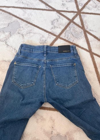 Gri Mavi Normal Kesim Kadın Kot Pantolon - Görsel 2