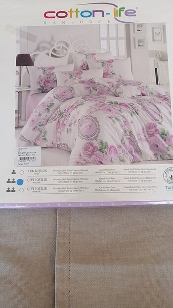 Beden çeşitli Renk COTTON LIFE ÇİFT KİŞİLİK NEVRESİM TAKIMI