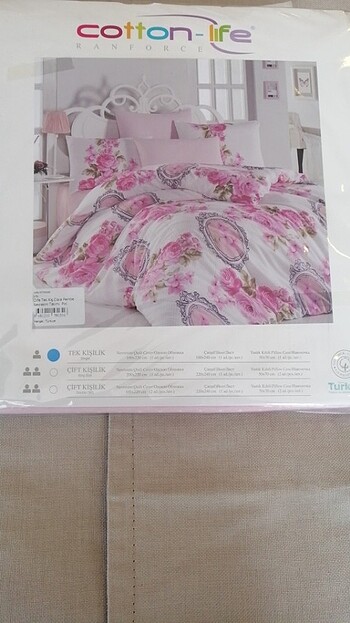 Beden çeşitli Renk COTTON LIFE TEK KİŞİLİK NEVRESİM TAKIMI