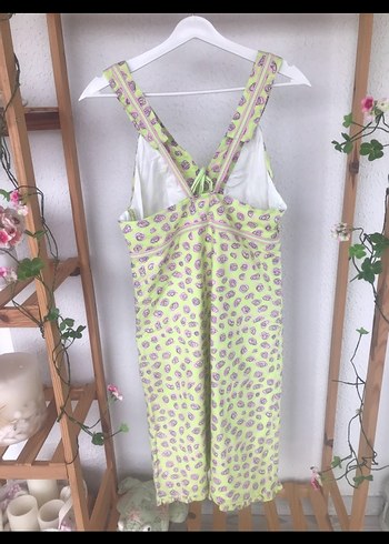 Vivid Kolsuz V Yakalı Pastel Desenli Hamile Geceliği - Görsel 4