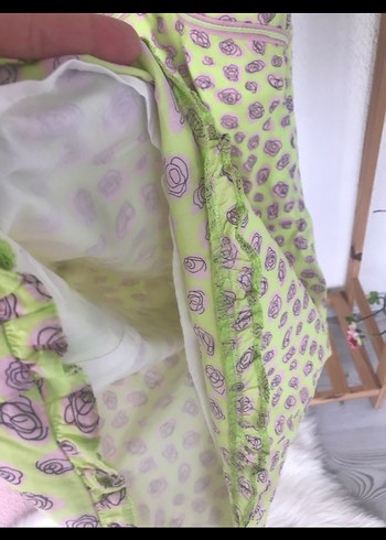 Vivid Kolsuz V Yakalı Pastel Desenli Hamile Geceliği - Görsel 3