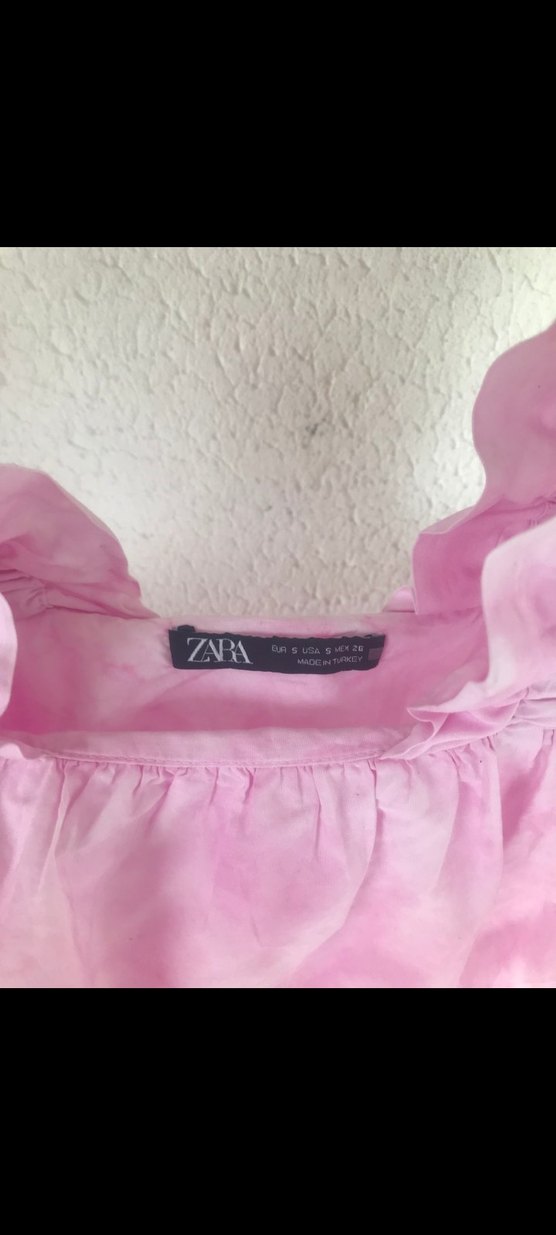 zara Pembe Fırfırlı Askılı Bluz - Görsel 2