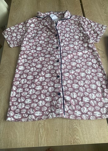 xl Beden Bordo Bohem Kısa Kollu Kadın Pijama Takımı
