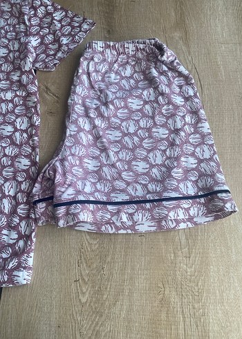 Diğer Bordo Bohem Kısa Kollu Kadın Pijama Takımı